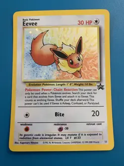 Eevee #11 Black Star Promo Holo Rare Vintage Pokemon Card - NM - Image 1