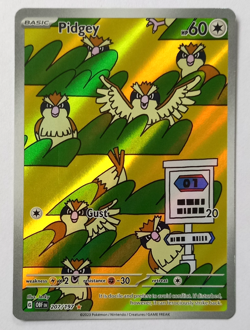 Pokemon TCG Pidgey SV03 Obsidian Flames Holo Illustration Art Rare Card 207/197 - Image 2