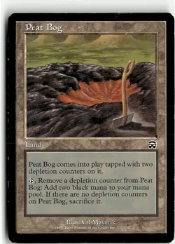 Magic the Gathering 1999 Mercadian Masques Peat Bog #322 - Image 1
