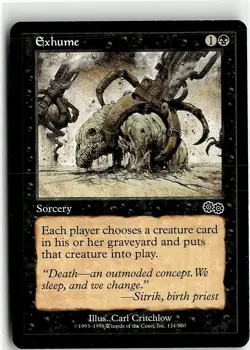 Magic the Gathering 1998 Urza's Saga Exhume #134 - Image 1