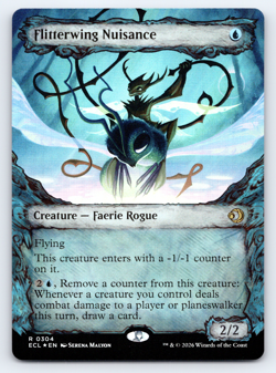 Flitterwing Nuisance FOIL Showcase - Lorwyn Eclipsed MTG - Image 1