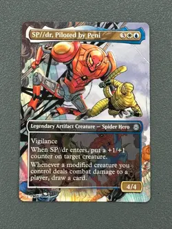 SP dr, Piloted by Peni MTG Marvel's Spider-Man Hand Painted Altered Art Tentz - Image 1