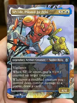 SP dr, Piloted by Peni MTG Marvel's Spider-Man Hand Painted Altered Art Tentz - Image 2