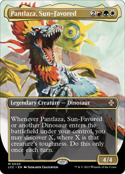 Pantlaza, Sun-Favored (Borderless) The Lost Caverns of Ixalan Commander - Near M - Image 1
