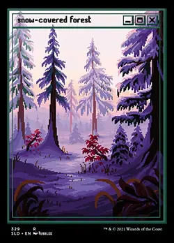 Snow-covered Forest x1 - ETCHED-FOIL -secret lair mtg magic - Image 1