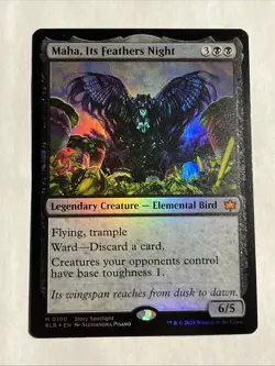 Maha, Its Feathers Night Bloomburrow Foil MTG - Image 1