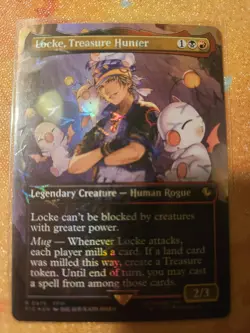 Locke, Treasure Hunter (Borderless) (Chocobo Track Foil) Final Fantasy MTG Magic - Image 1