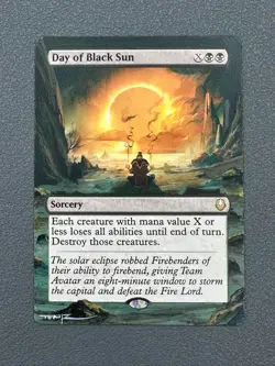 Day of Black Sun MTG Avatar: The Last Airbender Hand Painted Altered Art Tentz - Image 1
