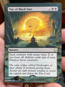Day of Black Sun MTG Avatar: The Last Airbender Hand Painted Altered Art Tentz - Image 2