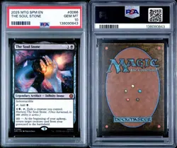 2025 MTG MARVEL'S SPIDER-MAN #0066 THE SOUL STONE PSA 10 - Image 3