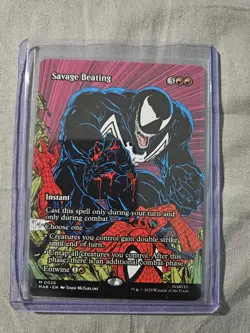 Savage Beating MINT Borderless 26 Marvel Eternal-Legal MAR MTG Mythic Unplayed M - Image 1