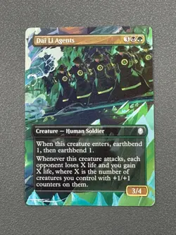 Dai Li Agents MTG Avatar: The Last Airbender Hand Painted Full Altered Art Tentz - Image 1