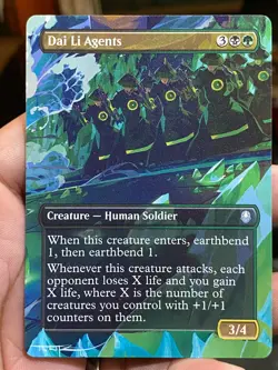 Dai Li Agents MTG Avatar: The Last Airbender Hand Painted Full Altered Art Tentz - Image 2