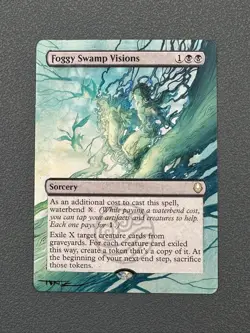 Foggy Swamp Visions MTG Avatar The Last Airbender Hand Painted Altered Art Tentz - Image 1