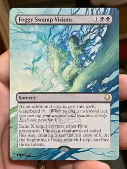 Foggy Swamp Visions MTG Avatar The Last Airbender Hand Painted Altered Art Tentz - Image 2