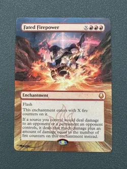 Fated Firepower 132 MTG Avatar The Last Airbender Hand Painted Altered Art Tentz - Image 1