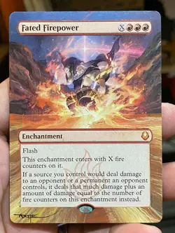 Fated Firepower 132 MTG Avatar The Last Airbender Hand Painted Altered Art Tentz - Image 2