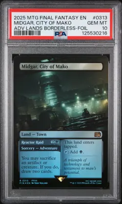 2025 MTG FINAL FANTASY #0313 MIDGAR, CITY OF MAKO PSA 10 - Image 1