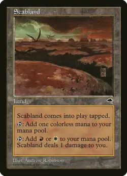 SCABLAND Tempest MTG Land RARE LP/EX - Image 1
