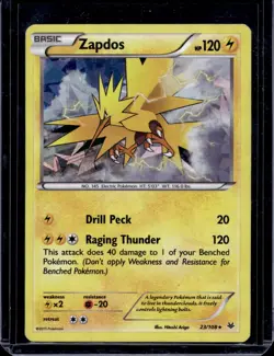 Zapdos 23/108 2015 XY: Roaring Skies Cracked Ice Holo (LP) / Pokemon TCG - Image 1