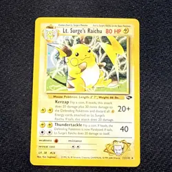 Pokemon TCG Gym Challenge Lt. Surge's Raichu Holo Rare 11/132 Near Mint - Image 1