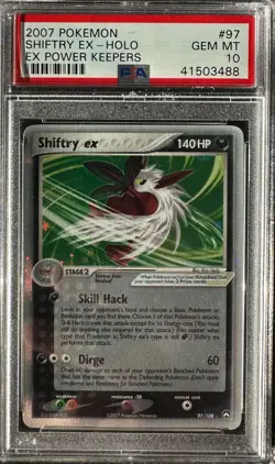 2007 POKEMON EX POWER KEEPERS #97 SHIFTRY EX-HOLO PSA 10 - Image 1