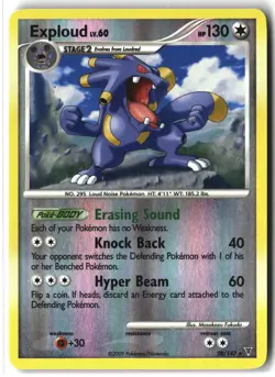Exploud ⭐ 28/147 Reverse Holo Rare Supreme Victors 2009 Pokemon NM - Image 1
