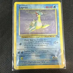 Pokemon TCG Fossil Lapras Holo Rare 10/62 (MP )Vintage WOTC - Image 1