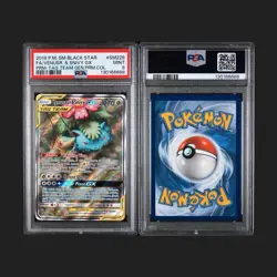 2019 POKEMON SM BLACK STAR PROMO SM229 VENUSAUR & SNIVY GX TAG TEAM PSA 9 - Image 5