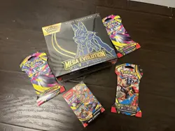Pokemon TCG: Mega Evolution Elite Trainer Box ETB, Booster Bundle, and 3 Packs - Image 1