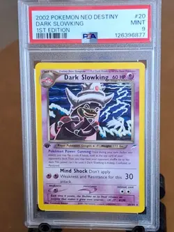 2002 Pokemon Neo Destiny Dark Slowking 1st Edition #20 - PSA 9 MINT CLEAN! - Image 1