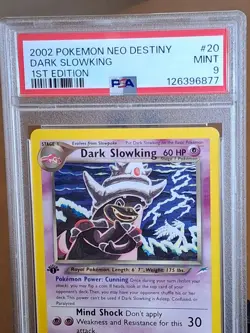 2002 Pokemon Neo Destiny Dark Slowking 1st Edition #20 - PSA 9 MINT CLEAN! - Image 2