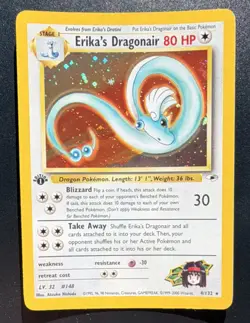 Erika's Dragonair 4/132 Holo Rare - Gym Heroes - 1st Edition - Pokemon WOTC - Image 1