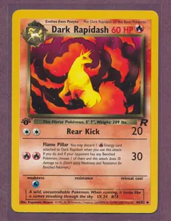 1999 Pokemon First Edition Dark Rapidash 44/82!!! - Image 1
