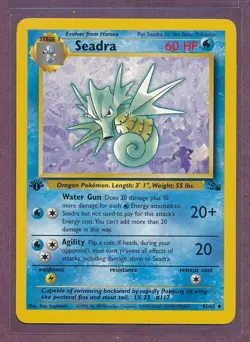 1999 Pokemon First Edition Seadra 42/62!! - Image 1