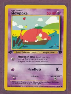 1999 Pokemon First Edition Slowpoke 67/82!! - Image 1
