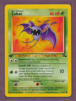 1999 Pokemon First Edition Zubat 57/62!! - Image 1
