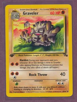 1999 Pokemon First Edition Graveler 37/62!! - Image 1