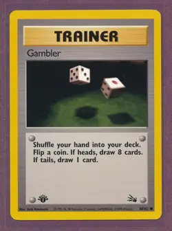 1999 Pokemon First Edition Trainer Gambler 60/82!!! - Image 1