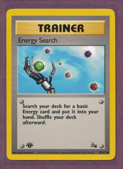 1999 Pokemon Team Rocket First Edition Energy Search #59/62!! - Image 1