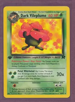 1999 Pokemon First Edition Dark Vileplume 30/82!! - Image 1