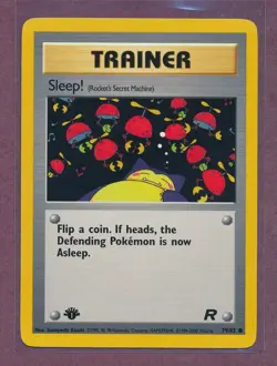1999 Pokemon First Edition Trainer Sleep 79/82!!! - Image 1