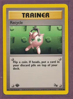 1999 Pokemon First Edition Trainer Recycle 61/62!!! - Image 1