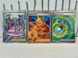 Pokemon Phantasmal Flames Firebreather 119 Battle Cage 116 Sacred Charm 122 - Image 1