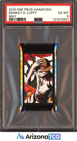 One Piece 2010 Monkey D. Luffy May One Piece Hanafuda PSA 6 - Image 1