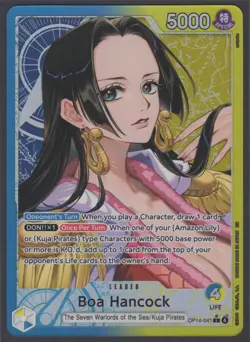 One Piece The Azure Sea’s Seven Boa Hancock Alt Art OP14-041 Leader English - Image 1