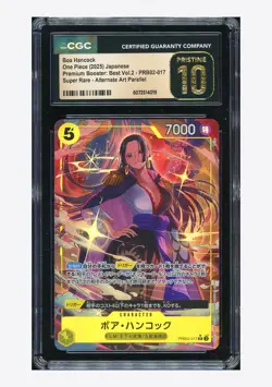 One Piece CGC 10 PRISTINE Boa Hancock SR Alt Art 2025 PRB02-017 PRB02 Japanese - Image 1