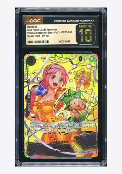 One Piece CGC 10 PRISTINE Rebecca SP Alt Art 2025 OP05-091 PRB02 Japanese - Image 1