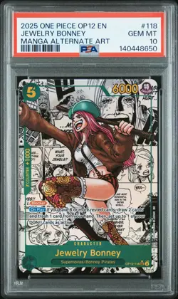 2025 One Piece Legacy of the Master Jewelry Bonney Manga Art SP #OP12-118 PSA 10 - Image 1