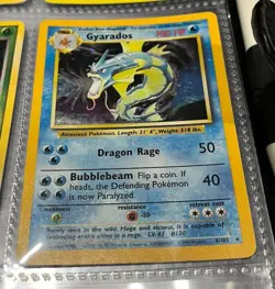 Gyarados base set holographic Pokemon Card - Image 1